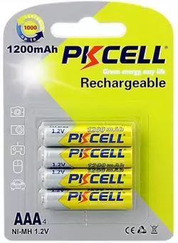 Акумулятор PKCELL 1.2V AAA 1200mAh NiMH Rechargeable Battery, 4 штуки в блістері ціна за блістер, Q12 Акумулятор PKCELL 1.2V AAA 1200mAh NiMH Rechargeable Battery, 4 штуки в блістері ціна за блістер, Q12