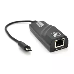 Конвертер Type-C-Rj-45 Gigabit, Black, Blister Конвертер Type-C-Rj-45 Gigabit, Black, Blister
