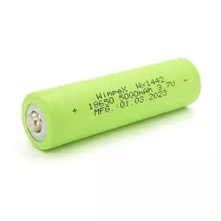Акумулятор WMP-5000 18650 Li-Ion Tip Top, 2000mAh, 3.7V, Green Акумулятор WMP-5000 18650 Li-Ion Tip Top, 2000mAh, 3.7V, Green
