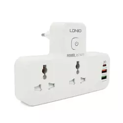 Мережевий фільтр LDNIO SE2311, 4 Розетки + 4 USB, 2 м, перетин 3х0, 75мм, White, Box Мережевий фільтр LDNIO SE2311, 4 Розетки + 4 USB, 2 м, перетин 3х0, 75мм, White, Box