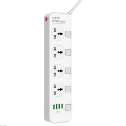 Мережевий фільтр LDNIO SC4408, 4 Розетки + 4 USB, 2 м, перетин 3х0,75мм, White, Box Мережевий фільтр LDNIO SC4408, 4 Розетки + 4 USB, 2 м, перетин 3х0,75мм, White, Box