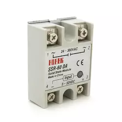 Твердотільні реле FQFER SSR-60DA 60А 24-380VAC Твердотільні реле FQFER SSR-60DA 60А 24-380VAC