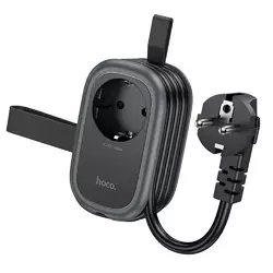 Фільтр HOCO NS7 на 1 розетку + 2 USB+ USB-C, 20W, кабель 1.1м, 220В, Black, Box Фільтр HOCO NS7 на 1 розетку + 2 USB+ USB-C, 20W, кабель 1.1м, 220В, Black, Box