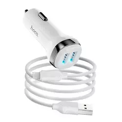 Набір АЗУ 12-24V HOCO Z40 кабель Micro, 2xUSB, 2.4A, кабель 1м, White, Box Набір АЗУ 12-24V HOCO Z40 кабель Micro, 2xUSB, 2.4A, кабель 1м, White, Box