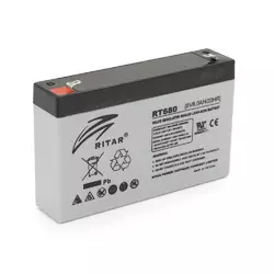 Акумуляторна батарея AGM RITAR RT680, Gray Case, 6V 8Ah (151х34х94 (100)) Q10 Акумуляторна батарея AGM RITAR RT680, Gray Case, 6V 8Ah (151х34х94 (100)) Q10