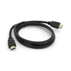 Кабель Merlion HDMI-HDMI HIGH SPEED 1.5m, v1.4, OD-7.5mm, круглий Black, коннектор Black, (Пакет) Q250 Кабель Merlion HDMI-HDMI HIGH SPEED 1.5m, v1.4, OD-7.5mm, круглий Black, коннектор Black, (Пакет) Q250