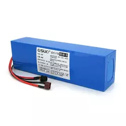 Акумуляторна батарея літієва QiSuo 48V 8A з елементами Li-ion 18650, DC: 5.5x2.1мама + роз'єм T-2HQмама Акумуляторна батарея літієва QiSuo 48V 8A з елементами Li-ion 18650, DC: 5.5x2.1мама + роз'єм T-2HQмама