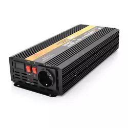 Інвертор напруги POWERMASTER-1500 (900Вт), 12/220V, approximated, 1 універсальна розетка, клем + крокодили, Box Інвертор напруги POWERMASTER-1500 (900Вт), 12/220V, approximated, 1 універсальна розетка, клем + крокодили, Box