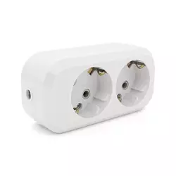 Колодка для подовжувача 2 гнізда з заземленням 16A 250V Q125 Колодка для подовжувача 2 гнізда з заземленням 16A 250V Q125
