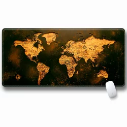 Килимок 300 * 700 тканинної Карта світу з бічної прошивкою, товщина 2 мм, колір Brown-orange, Пакет