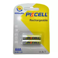 Акумулятор PKCELL 1.2V AAA 600mAh NiMH Rechargeable Battery, 2 штуки в блістері ціна за блістер, Q12 Акумулятор PKCELL 1.2V AAA 600mAh NiMH Rechargeable Battery, 2 штуки в блістері ціна за блістер, Q12