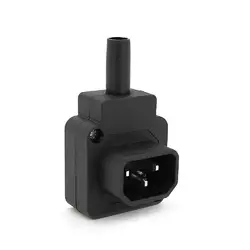 Триконтактний роз'єм IEC320 C14 (кутовий 90°) тато, 250V, 10A, під пайку Q50/500 Триконтактний роз'єм IEC320 C14 (кутовий 90°) тато, 250V, 10A, під пайку Q50/500
