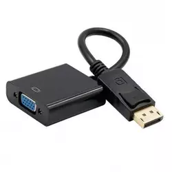 Конвертер Display Port (тато) на VGA (мама) 30cm, Black, 4K / 2K, Пакет Конвертер Display Port (тато) на VGA (мама) 30cm, Black, 4K / 2K, Пакет
