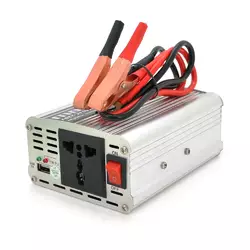 Інвертор напруги PI 500ВА(300Вт), 12/220V, approximated, 1 універсальна розетка, клем + крокодили+АЗУ Інвертор напруги PI 500ВА(300Вт), 12/220V, approximated, 1 універсальна розетка, клем + крокодили+АЗУ