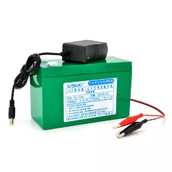 Акумуляторна батарея літієва QiSuo 12V 6A з елементами Li-ion 18650 (150X64,5X97,7) + зарядний пристрій 12.6V 1A + крокодили Акумуляторна батарея літієва QiSuo 12V 6A з елементами Li-ion 18650 (150X64,5X97,7) + зарядний пристрій 12.6V 1A + крокодили