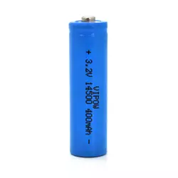 Літій-залізо-фосфатний акумулятор 14500 Lifepo4 Vipow IFR14500 TipTop, 400mAh, 3.2V, Blue Q50/500 Літій-залізо-фосфатний акумулятор 14500 Lifepo4 Vipow IFR14500 TipTop, 400mAh, 3.2V, Blue Q50/500