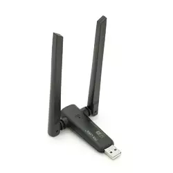Бездротовий мережний адаптер Wi-Fi-USB LV-UAC23D, RTL8811CU, з подвійною антеною, 802.11 a/с, 600Mbps, Box Бездротовий мережний адаптер Wi-Fi-USB LV-UAC23D, RTL8811CU, з подвійною антеною, 802.11 a/с, 600Mbps, Box