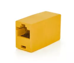 З'єднувач RJ45 8P8C мама/мама RJ45 для з'єднання кабелю, помаранчевий, Q100 З'єднувач RJ45 8P8C мама/мама RJ45 для з'єднання кабелю, помаранчевий, Q100
