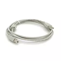 Кабель USB 2.0 AM/BM  1 ferite, пакет, довжина 1,8 м., білий Кабель USB 2.0 AM/BM  1 ferite, пакет, довжина 1,8 м., білий