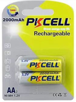 Акумулятор PKCELL 1.2V AA 2000mAh NiMH Rechargeable Battery, 2 штуки в блістері ціна за блістер, Q2