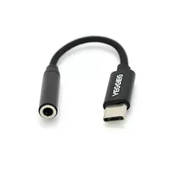 Перехідник VEGGIEG TC-201 Type-C(M) => Jack 3.5mm(F), 5см, Black, Пакет Перехідник VEGGIEG TC-201 Type-C(M) => Jack 3.5mm(F), 5см, Black, Пакет