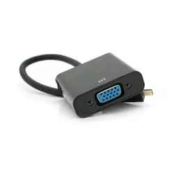 Конвертер micro HDMI (тато) на VGA (мама) 30cm, Black, 4K / 2K, Пакет Конвертер micro HDMI (тато) на VGA (мама) 30cm, Black, 4K / 2K, Пакет