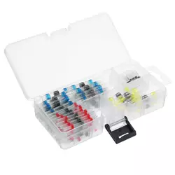 Набор термоусадочних гільз з припоєм Q100 Red 0.5-1.50mm² (35) Blue 1.50-2.50mm² (30)Yellow 4.00-6.00mm²  White(25)0.25-0.35mm² (10) Набор термоусадочних гільз з припоєм Q100 Red 0.5-1.50mm² (35) Blue 1.50-2.50mm² (30)Yellow 4.00-6.00mm²  White(25)0.25-0.35mm² (10)