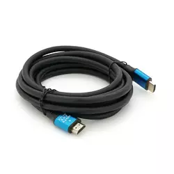 Кабель Merlion HDMI-HDMI 4Kx2K Ultra HD, 3.0m, v2,0, круглий Black, коннектор Blue, Blister-box, Q80 Кабель Merlion HDMI-HDMI 4Kx2K Ultra HD, 3.0m, v2,0, круглий Black, коннектор Blue, Blister-box, Q80
