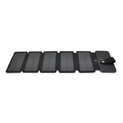 Solar panel 5 Foldings, built-in microUSB cable, Output: 5 /1,2 А(USB), plastic, Black, Corton box Solar panel 5 Foldings, built-in microUSB cable, Output: 5 /1,2 А(USB), plastic, Black, Corton box
