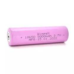 Акумулятор WMP-6000 18650 Li-Ion Tip Top, 2300mAh, 3.7V, Pink Акумулятор WMP-6000 18650 Li-Ion Tip Top, 2300mAh, 3.7V, Pink