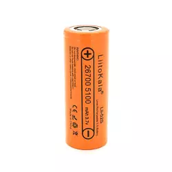Акумулятор 26700 Li-Ion LiitoKala Lii-52S, 5000mAh (5100-5200mAh), 10A, 3.7V (2.75-4.2V), Orange, 2 шт в упаковці, ціна за 1 шт Акумулятор 26700 Li-Ion LiitoKala Lii-52S, 5000mAh (5100-5200mAh), 10A, 3.7V (2.75-4.2V), Orange, 2 шт в упаковці, ціна за 1 шт