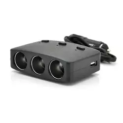 АЗП розгалужувач Olesson 1636, 12V-3 * 12V + 2 * USB, Black, Blister АЗП розгалужувач Olesson 1636, 12V-3 * 12V + 2 * USB, Black, Blister