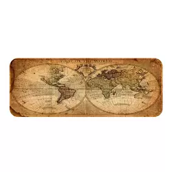 Килимок 300*700 тканинний Карта світу "Retro map" з бічним прошивкою, товщина 3 мм, Пакет Килимок 300*700 тканинний Карта світу "Retro map" з бічним прошивкою, товщина 3 мм, Пакет