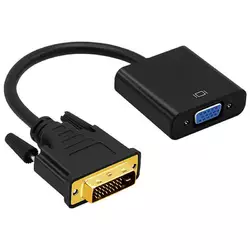 Конвертер DVI-D (24 + 1) (тато) на VGA (мама) 10cm, Black, FULL HD 1080P, Пакет Q250 Конвертер DVI-D (24 + 1) (тато) на VGA (мама) 10cm, Black, FULL HD 1080P, Пакет Q250