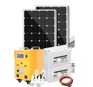Сонячна станція з накопиченням енергії + інвертор 2000W + Solar panel 2x200W + акумулятор 2x100AH, 2*AC/220V+4*DC/12V+2*USB/5V