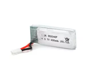 Акумулятор 8*20*40P 25C, 3.7V (600mAh), 2 контакти Акумулятор 8*20*40P 25C, 3.7V (600mAh), 2 контакти