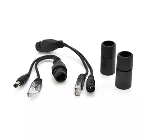 Водонепроникний POE сплиттер пасивний (пара) 802.3at (30Вт) з портами Ethernet 10 / 100Mbps, 12V, Black, OEM Q50 Водонепроникний POE сплиттер пасивний (пара) 802.3at (30Вт) з портами Ethernet 10 / 100Mbps, 12V, Black, OEM Q50