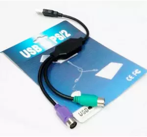 Перехідник USB AM/2*PS2, 20см, Black OEM Q25 Перехідник USB AM/2*PS2, 20см, Black OEM Q25