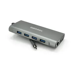 Хаб-конвертор VEGGIEG TC11-S Type-C (тато) на Type-C(мама) + USB3.0*3(мама) + HDMI(мама) + jack3.5(мама) + SD/TF + RJ45, 10 см, Silver, Box Хаб-конвертор VEGGIEG TC11-S Type-C (тато) на Type-C(мама) + USB3.0*3(мама) + HDMI(мама) + jack3.5(мама) + SD/TF + RJ45, 10 см, Silver, Box
