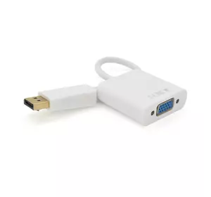 Конвертер Display Port (тато) на VGA(мама) 30cm, White,4K/2K, Пакет Конвертер Display Port (тато) на VGA(мама) 30cm, White,4K/2K, Пакет