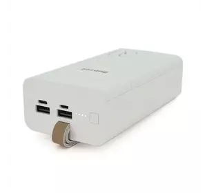 PowerBank Bunsey BY-40 30000mAh, Input:MicroUSB+Type-C, Output:2USB/Type-C, QC22.5W/PD20W, White PowerBank Bunsey BY-40 30000mAh, Input:MicroUSB+Type-C, Output:2USB/Type-C, QC22.5W/PD20W, White
