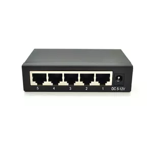 Комутатор Dinkia DS-1005P 5 портів Ethernet 10/100 Мбіт / сек, без БЖ, BOX