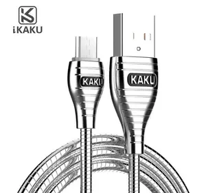 Кабель iKAKU ALLOY series for mirco, Silver, длина 1м, 2.8A, BOX