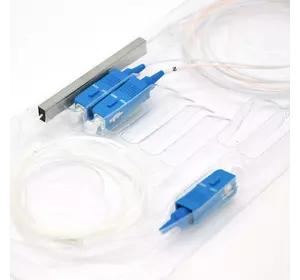 Дільник Coupler PLC-1x2-split-0-SC/UPC mini 0.9mm Дільник Coupler PLC-1x2-split-0-SC/UPC mini 0.9mm