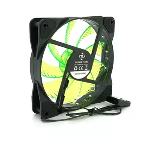 Кулер корпусний 12025 DC sleeve fan 4pin - 120 * 120 * 25мм, 12V, 1100об / хв, 15LED, Green Кулер корпусний 12025 DC sleeve fan 4pin - 120 * 120 * 25мм, 12V, 1100об / хв, 15LED, Green