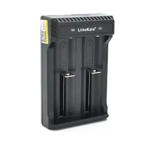 ЗУ універсальне Liitokala Lii-L2, 2 канали, LED індикація, підтримує Li-ion, 10430/10440/14500/16340/17670/18500/18650/26650/25500/26700