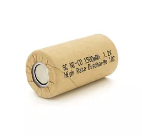 Акумуляторна батарея для шуруповерта Ni-Cd SC1500mAh 1.2V, 10C, 23x43 mm Акумуляторна батарея для шуруповерта Ni-Cd SC1500mAh 1.2V, 10C, 23x43 mm