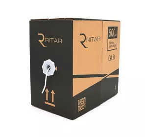 Кабель КВП UTP (2*2*0.5) 2p 24 AWG, Ritar, (CCA), для внутр. робіт, 500м, White, Corton BOX (380x380x450),Q2 Кабель КВП UTP (2*2*0.5) 2p 24 AWG, Ritar, (CCA), для внутр. робіт, 500м, White, Corton BOX (380x380x450),Q2