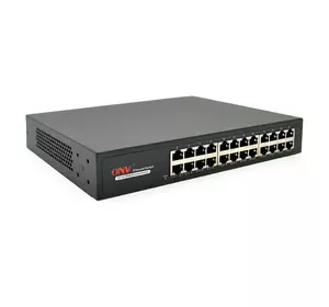 Комутатор Ethernet ONV-H1024 у металевому корпусі, 24*100Мб портів, 270х181х44.5 мм Комутатор Ethernet ONV-H1024 у металевому корпусі, 24*100Мб портів, 270х181х44.5 мм