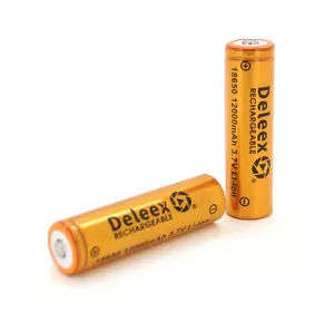Акумулятор Li-ion POWERMASTER DELEEX 18650, 1200 мАг, 2 шт у блістері, ціна за блістер Акумулятор Li-ion POWERMASTER DELEEX 18650, 1200 мАг, 2 шт у блістері, ціна за блістер